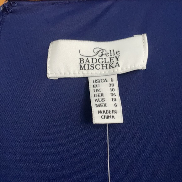 Badgley Mischka navy gown - Picture 4 of 9